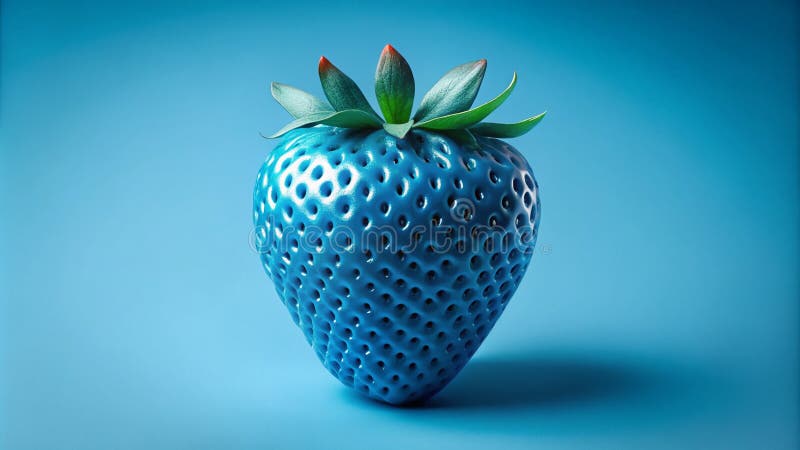 Blåjordgubb A 3D-render för Fashion Food and Design inspiration stock illustrationer