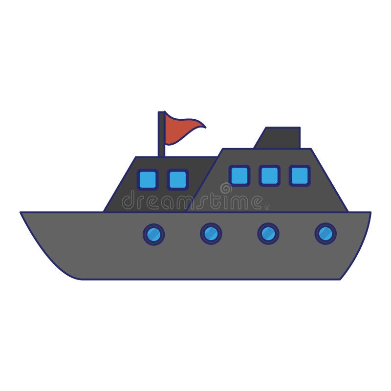 Blålinjen för symbol för fartyg för kryssningskepp vektor illustrationer Blålinjen för symbol för fartyg för kryssningskepp vektor illustrationer
