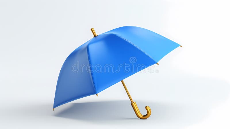 Blühende Regenschirme in Orange und Blau in einem traumhaften Himmel mit zarten weißen Blumen vektor abbildung