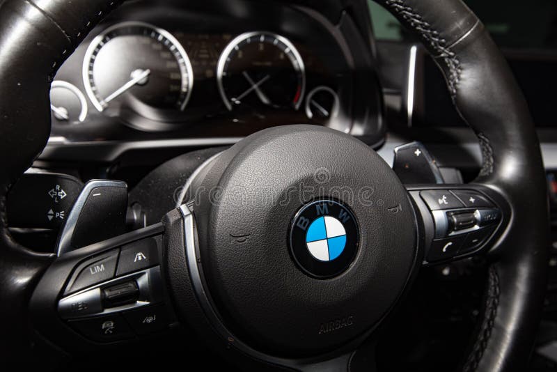 BMW car steering wheel editorial photography. Image of control 235517112