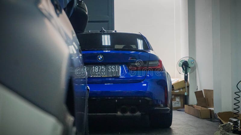 Surakarta Indonesia June 29 2022 G80 BMW M3 is the sixth generation of BMW M3. It available in four doors sedan and station wagon bodystyle. The engine is S58 six cylinders twin turbo that able to produced 510 horsepower. Surakarta Indonesia June 29 2022 G80 BMW M3 is the sixth generation of BMW M3. It available in four doors sedan and station wagon bodystyle. The engine is S58 six cylinders twin turbo that able to produced 510 horsepower