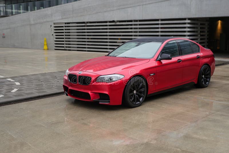 Bmw 5 Series F10 Car Is Parked Near Office Building Editorial Stock Photo -  Image Of Cameran, Street: 175046788