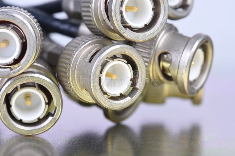 BNC Connectors Coaxial Cables Stock Image Image of bandwidth
