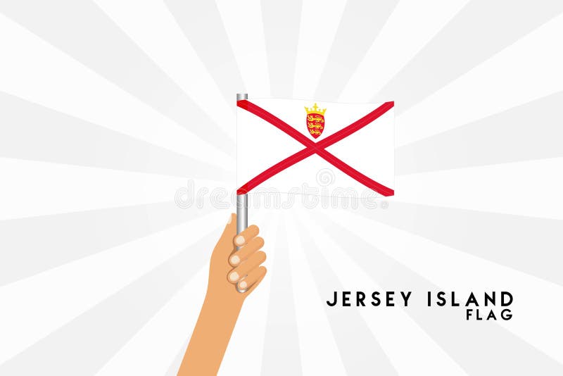Channel Islands Jersey Small Hand Waving Flag 