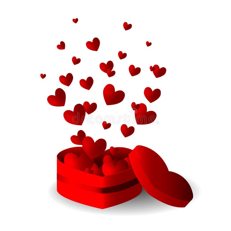 main donnant une boîte-cadeau avec des ballons coeur. amour et saint  valentin concept illustration vectorielle 2225251 Art vectoriel chez  Vecteezy