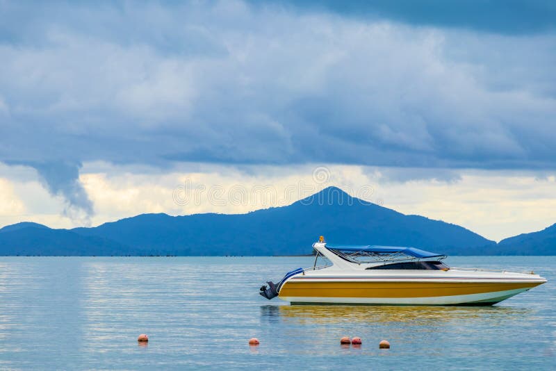 Bo Phut Beach boats jet ski in Koh Samui, Thailand