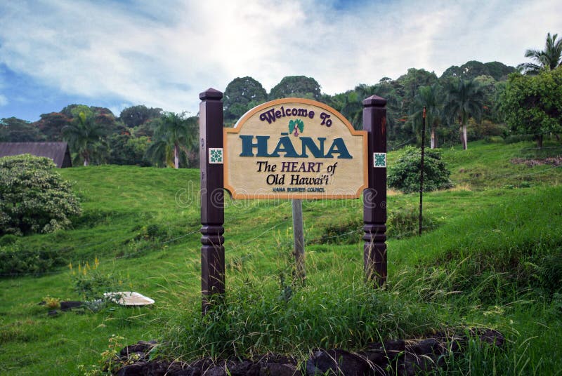 Bem-vindo a Hana fotografia de stock royalty free
