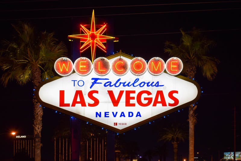 Boa vinda a Las Vegas fabuloso Nevada Sign imagem de stock royalty free Boa vinda a Las Vegas fabuloso Nevada Sign imagem de stock royalty free