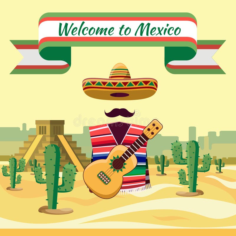 Boa vinda a México ilustração stock Boa vinda a México ilustração stock