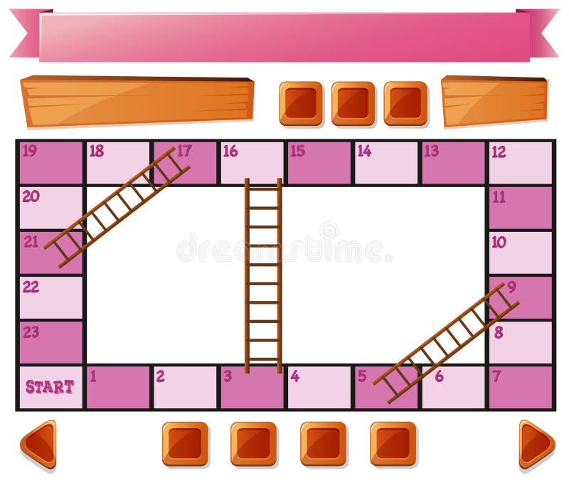 Boadgame template in pink color royalty free illustration