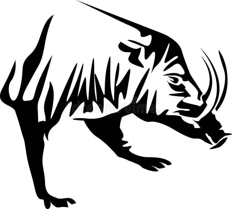 Boar stock vector. Illustration of galloping, alarmed - 95521306
