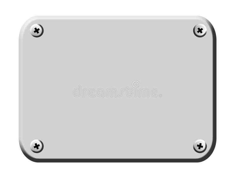 Metal plate background steel nameplate Royalty Free Vector