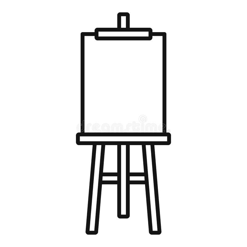Blank, canvas, easel, isolated, line, outline, paper icon - Download on  Iconfinder