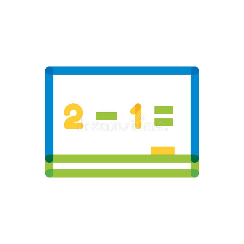 Board with equation icon. Vector illustration decorative design royalty free illustration