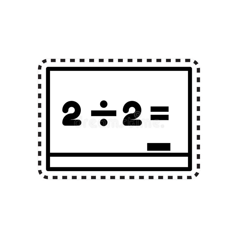 Board with equation icon. Vector illustration decorative design royalty free illustration