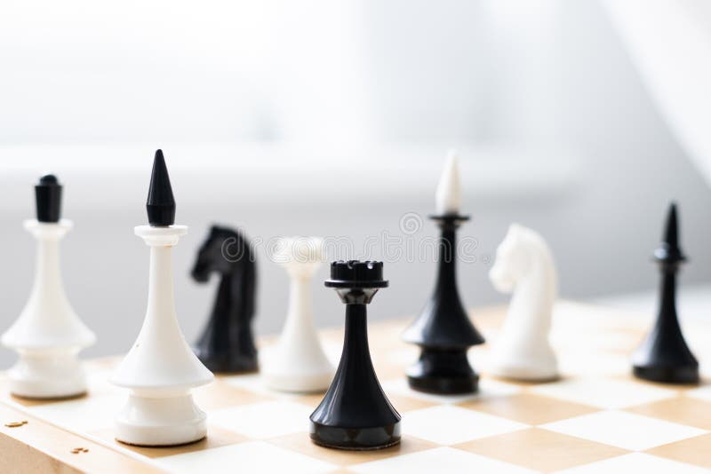 Chess Pieces Board Layout Stock Photo 666380296