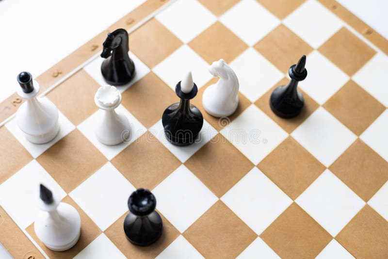 Chess Pieces Board Layout Stock Photo 666380395