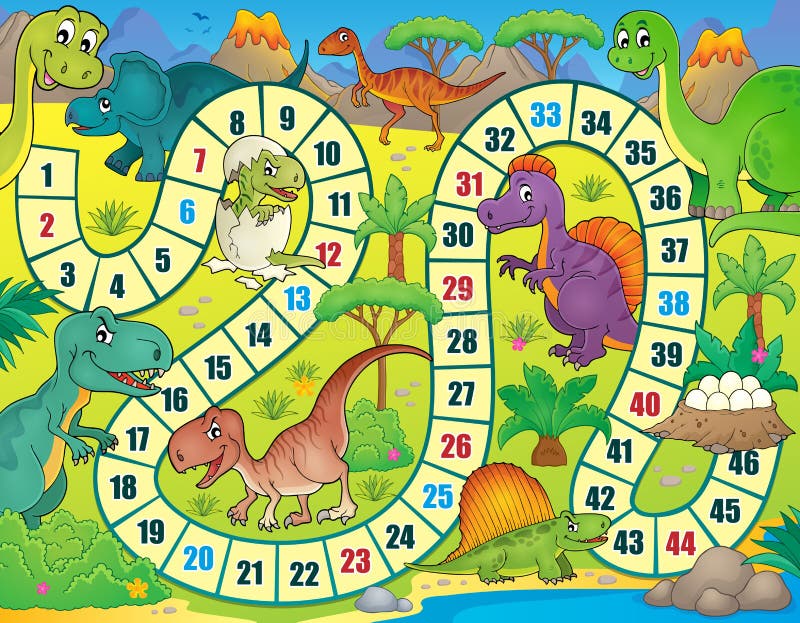 Board game with dinosaur theme 1