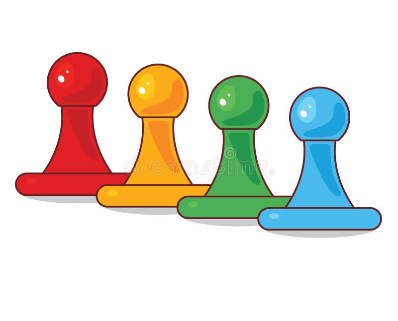 Board Game Pieces. Plastic Board Game Pieces, Figures, Pawns, Puppets.  Figures of Game Stock Vector - Illustration of gamble, game: 259699637,  pawns 