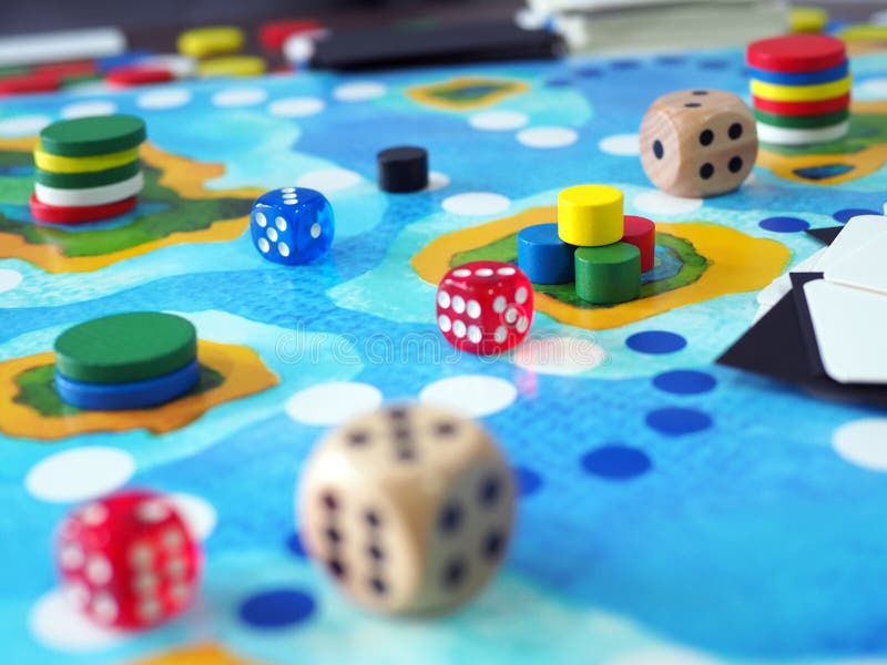 Board Game Play Table Top Abstract Strategy Fun Business Plan Design Selected Focus Stock Photo