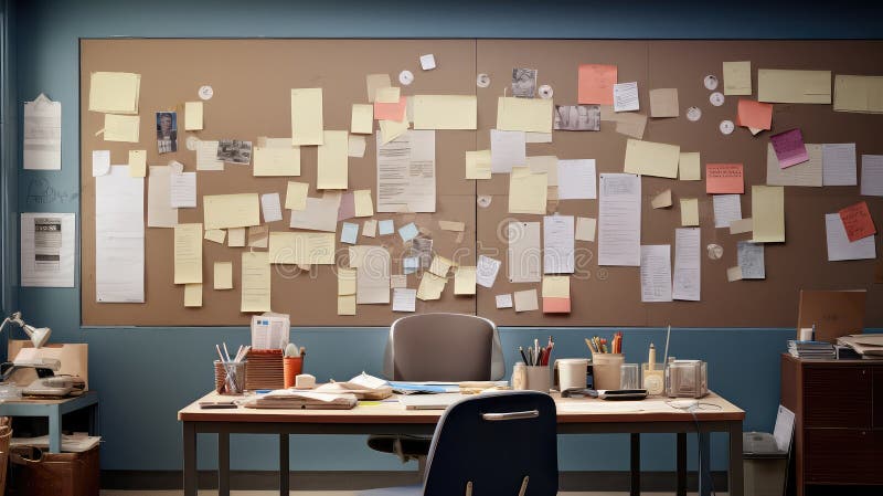 Board office empty wall stock illustration