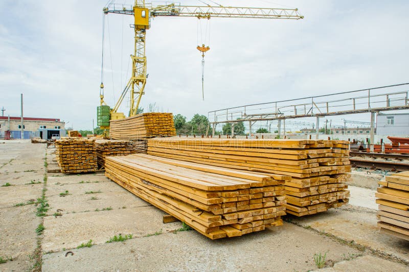 Board pine stack building materials high parallel folded dry building design pattern royalty free stock image