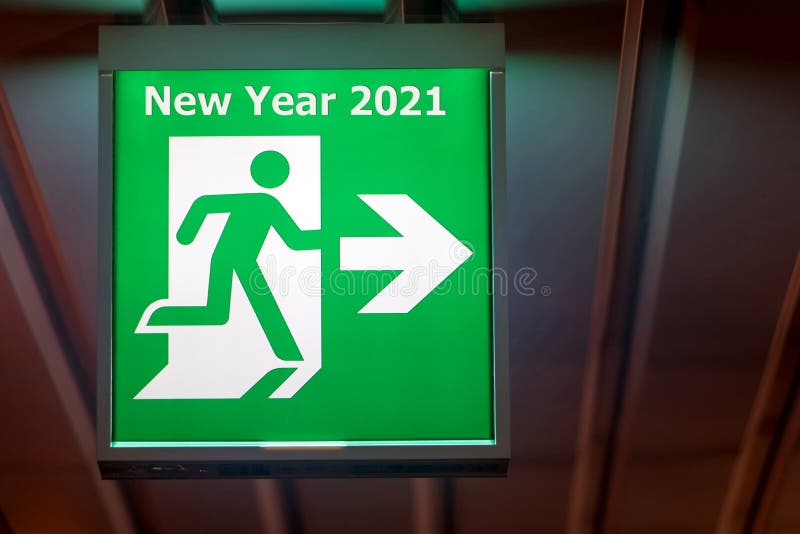 The board pointing way to New Year 2021