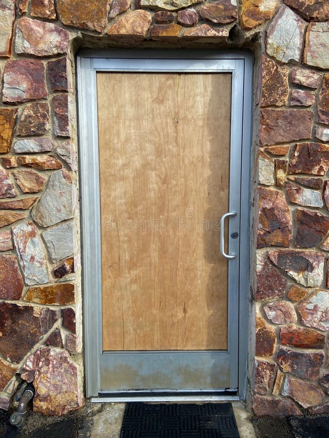 Boarded Door stock photo. Image of door, doors, missing 267042210