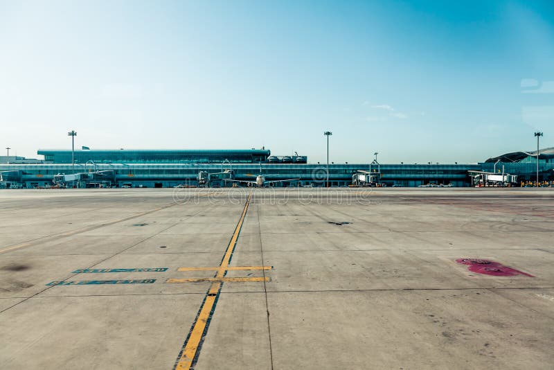 Boarding at the airport. stock image. Image of arrive 127659047