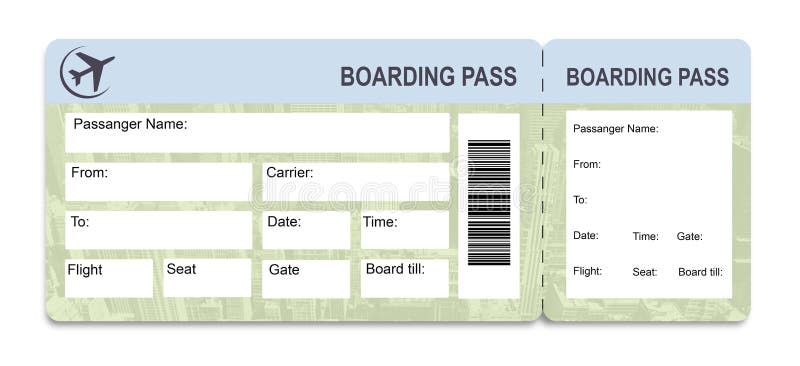 Boarding Pass Template Free Download from thumbs.dreamstime.com