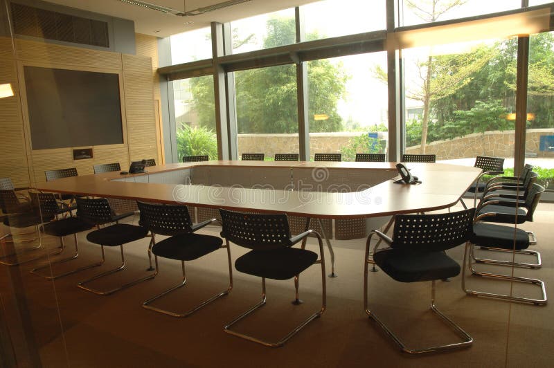 Boardroom. With display screen and video conference equipment Boardroom. With display screen and video conference equipment