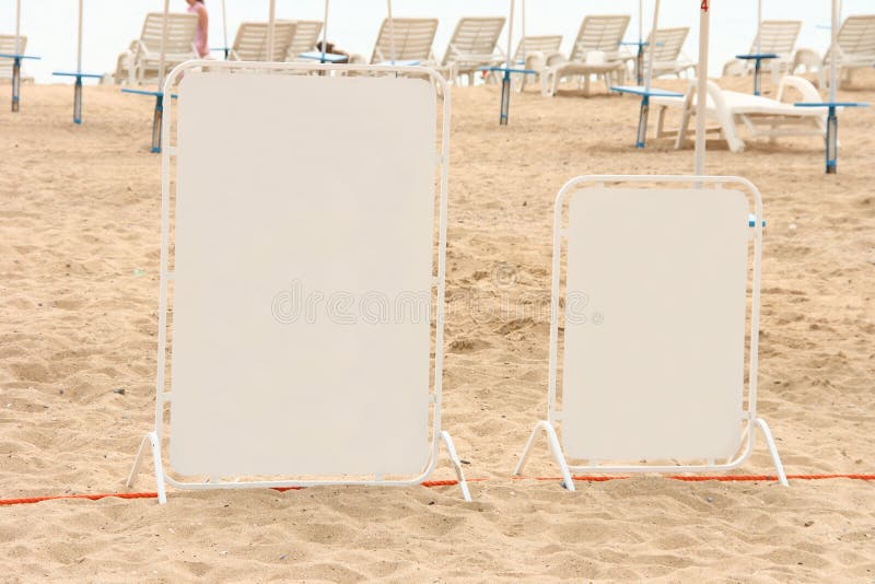 Boards on the beach