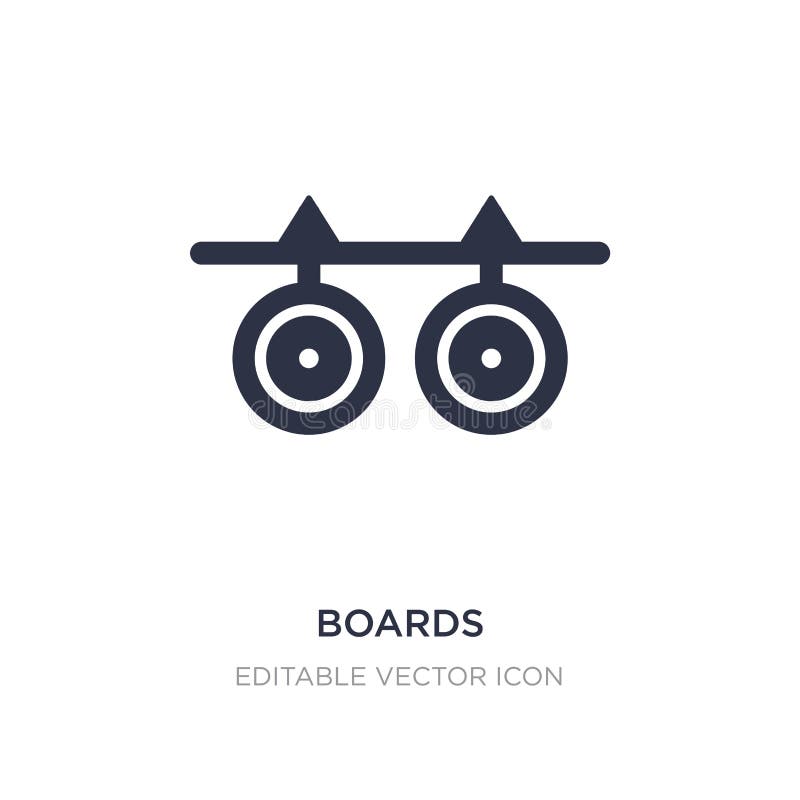 boards icon on white background. Simple element illustration from Weapons concept stock illustration boards icon on white background. Simple element illustration from Weapons concept stock illustration