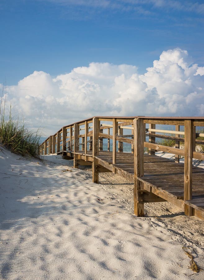 Boardwalk in the Beach Sand Dunes