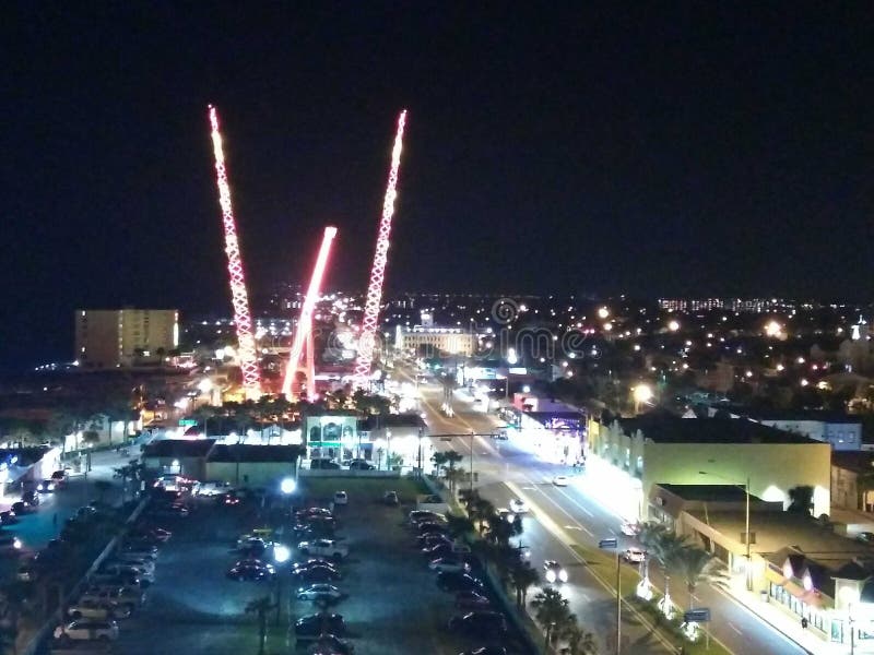 Boardwalk lights stock image. Image of carnival, slingshot - 161412277