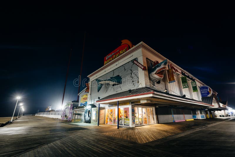 Boardwalk Night Ocean City Maryland Stock Photos Free & RoyaltyFree