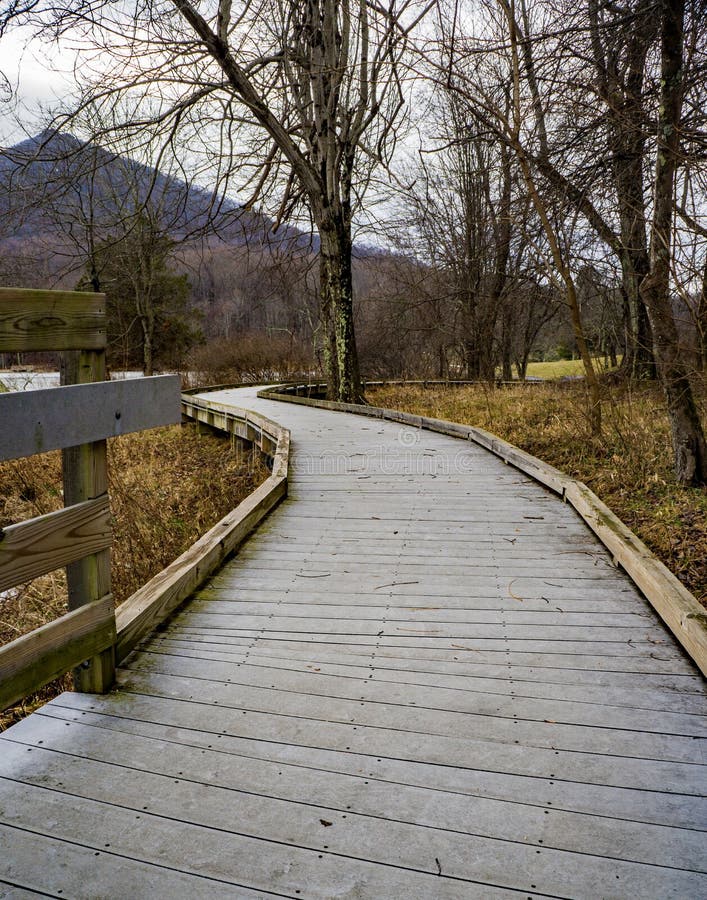 Boardwalk at the Peaks of Otter, Virginia, USA