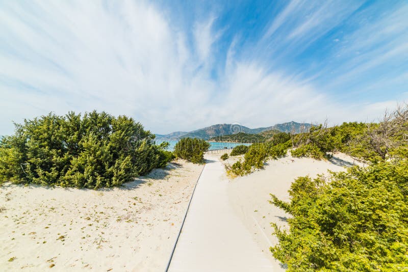 Boardwalk w Campulongu plaży obraz royalty free Boardwalk w Campulongu plaży obraz royalty free