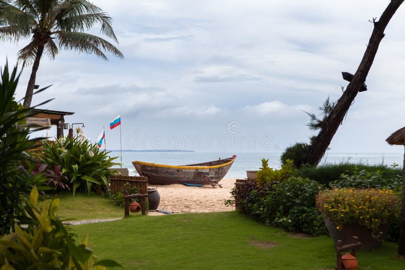 Boat on the beach. Vietnam