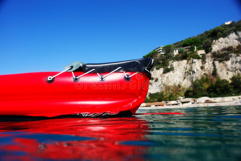 Paddle red in ocean stock image. Image of marina, ocean 36942773