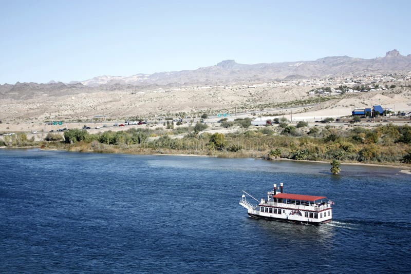 Boat in Colorado River royalty free stock image