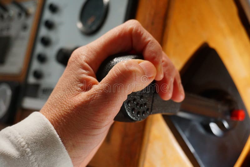 Boat Control Stick Operated for Forward Power and Progress. Control