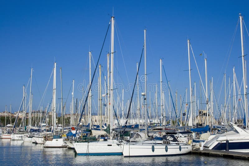 Boat Dock in Cagliari, Sardinia.