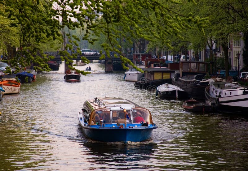 Boat excursion through the canals in Amsterdam