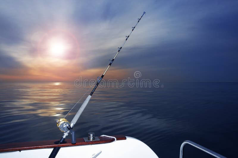 Boat fishing sunrise on mediterranean sea ocean royalty free stock images Boat fishing sunrise on mediterranean sea ocean royalty free stock images
