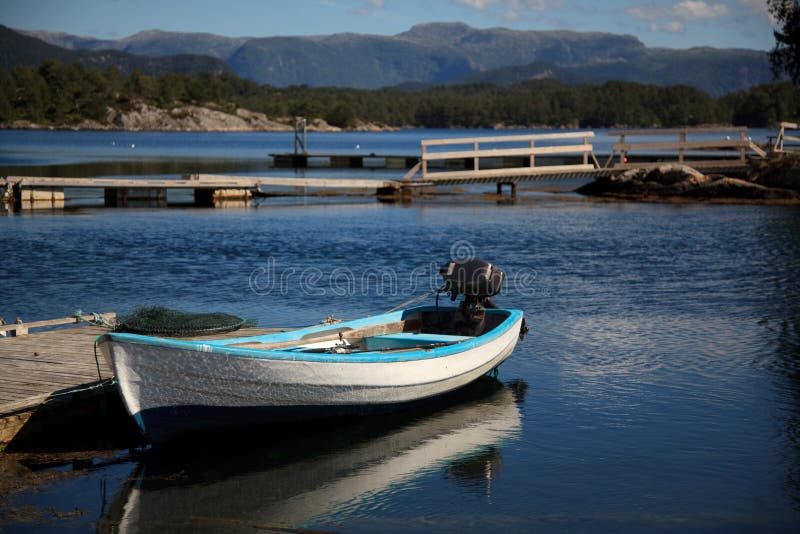 Boat on the fjord, Norway