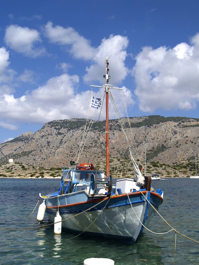 Traditional Greek Fishing Boat Stock Photo Image of transportation