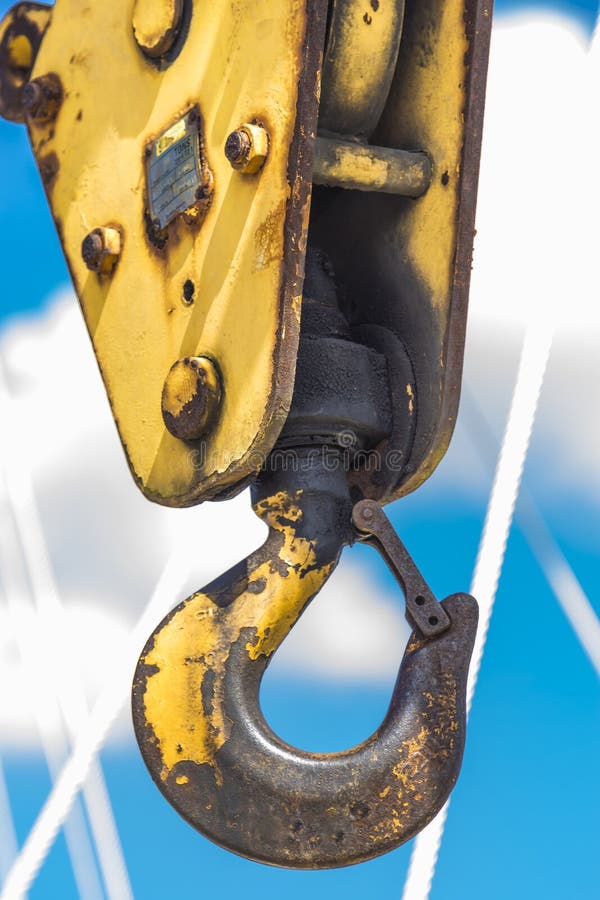Boat Hoist Hook stock image. Image of crane, metal, white 31137507