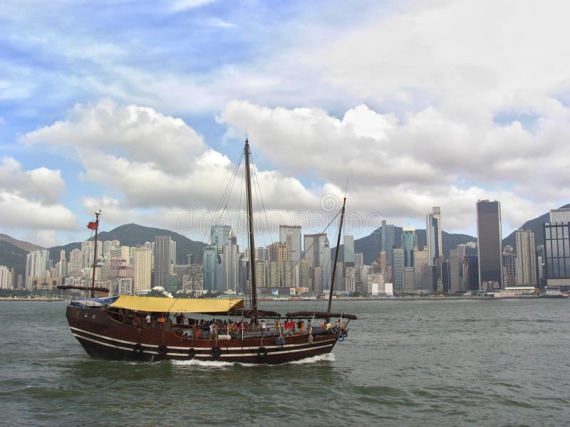 Hong Kong Harbor & Boat Editorial Stock Image Image of destination, sail 29724499