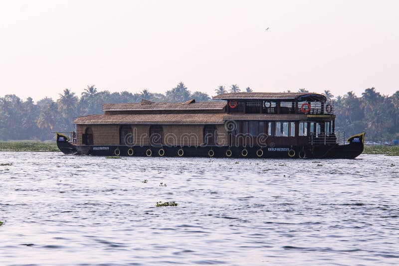Boat house at Kumarakom, Kerala royalty free stock photos